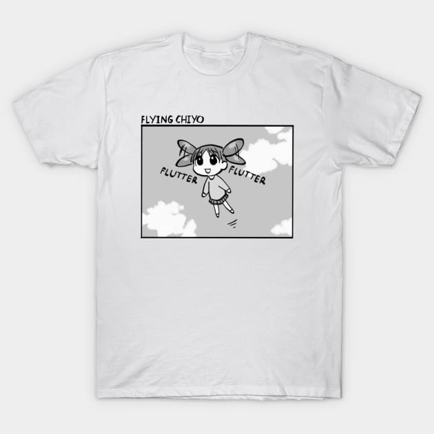 Mudwizard re-draws that panel of flying chiyo chan / funny azumanga daioh T-Shirt by mudwizard